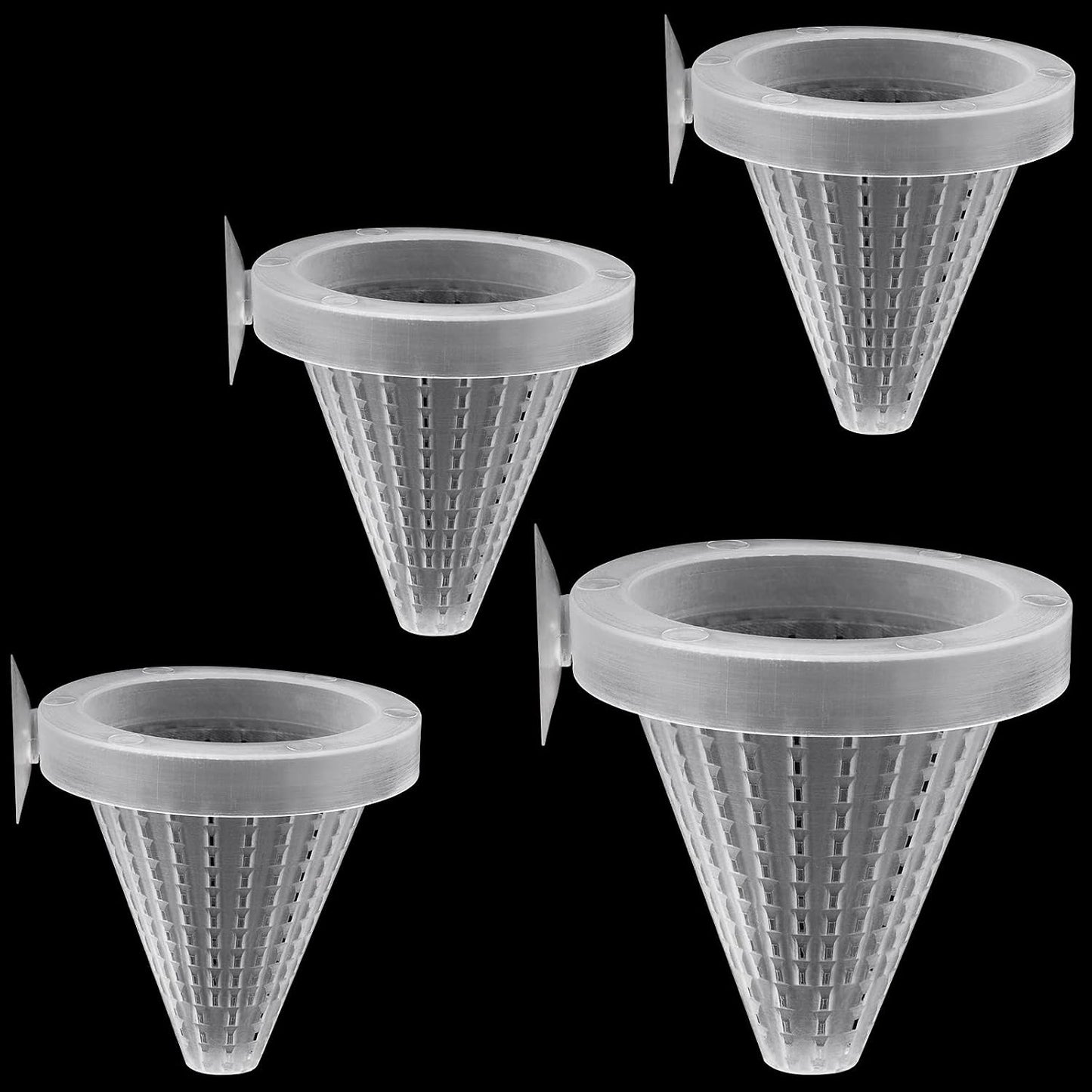 Weaverbird aquarium nematode feeder front view inside clear fish tank