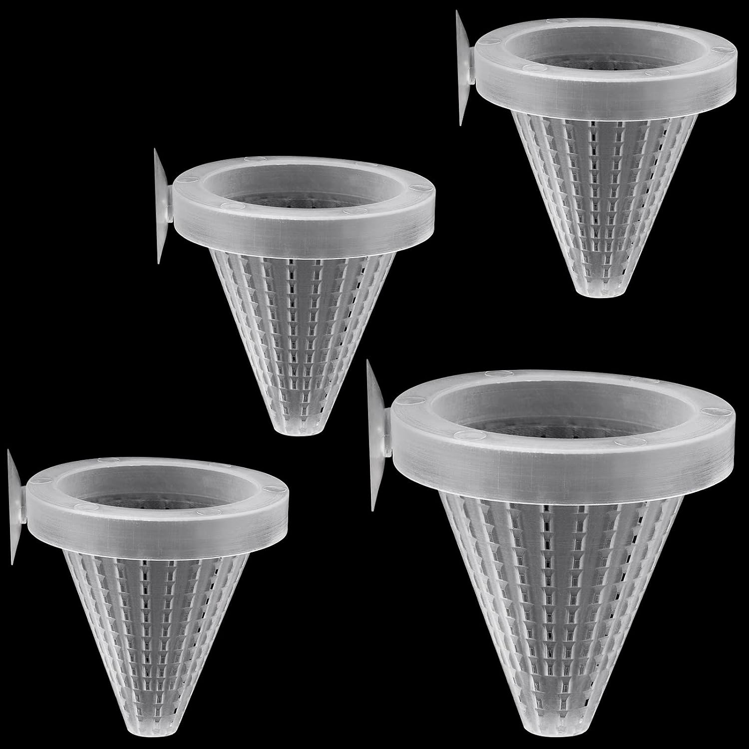 Weaverbird aquarium nematode feeder front view inside clear fish tank