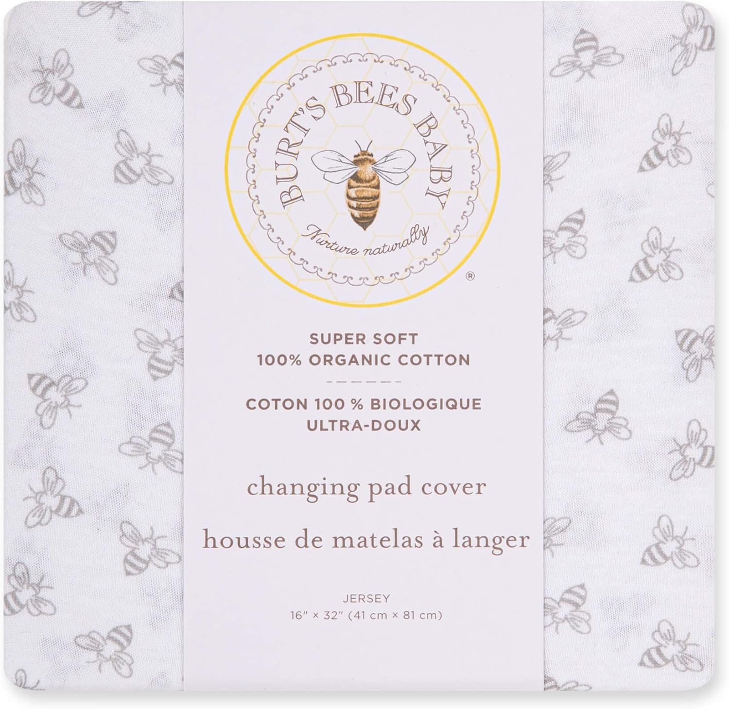 Burt's Bees Baby Unisex Baby Gift Set front view of organic cotton nursery bundle pack.