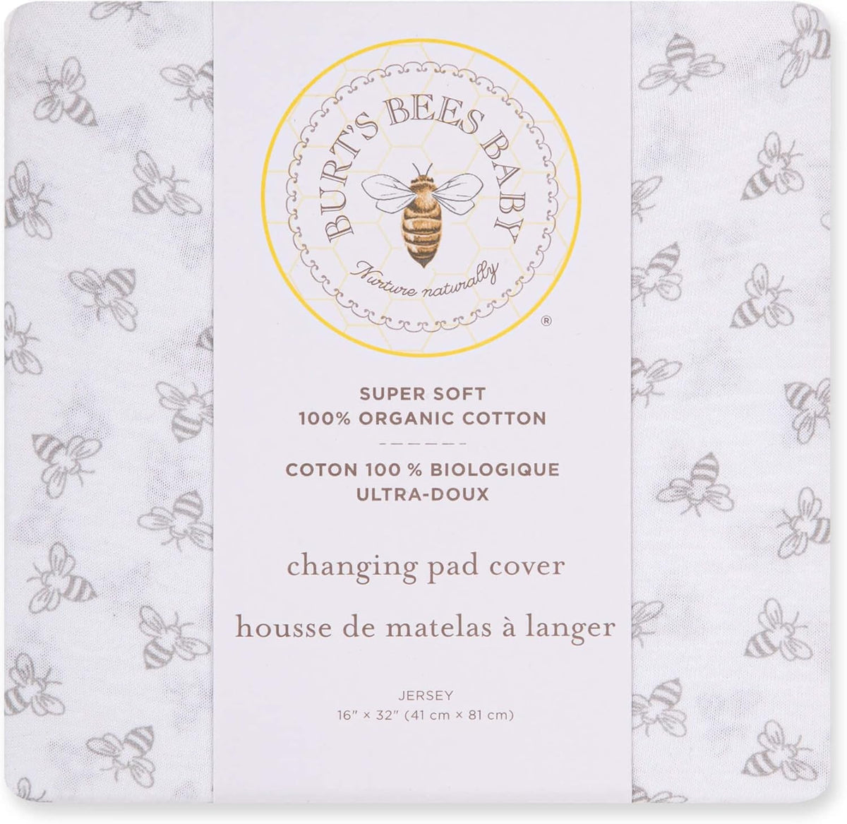 Burt's Bees Baby unisex gift set front view showcasing organic cotton essentials bundle