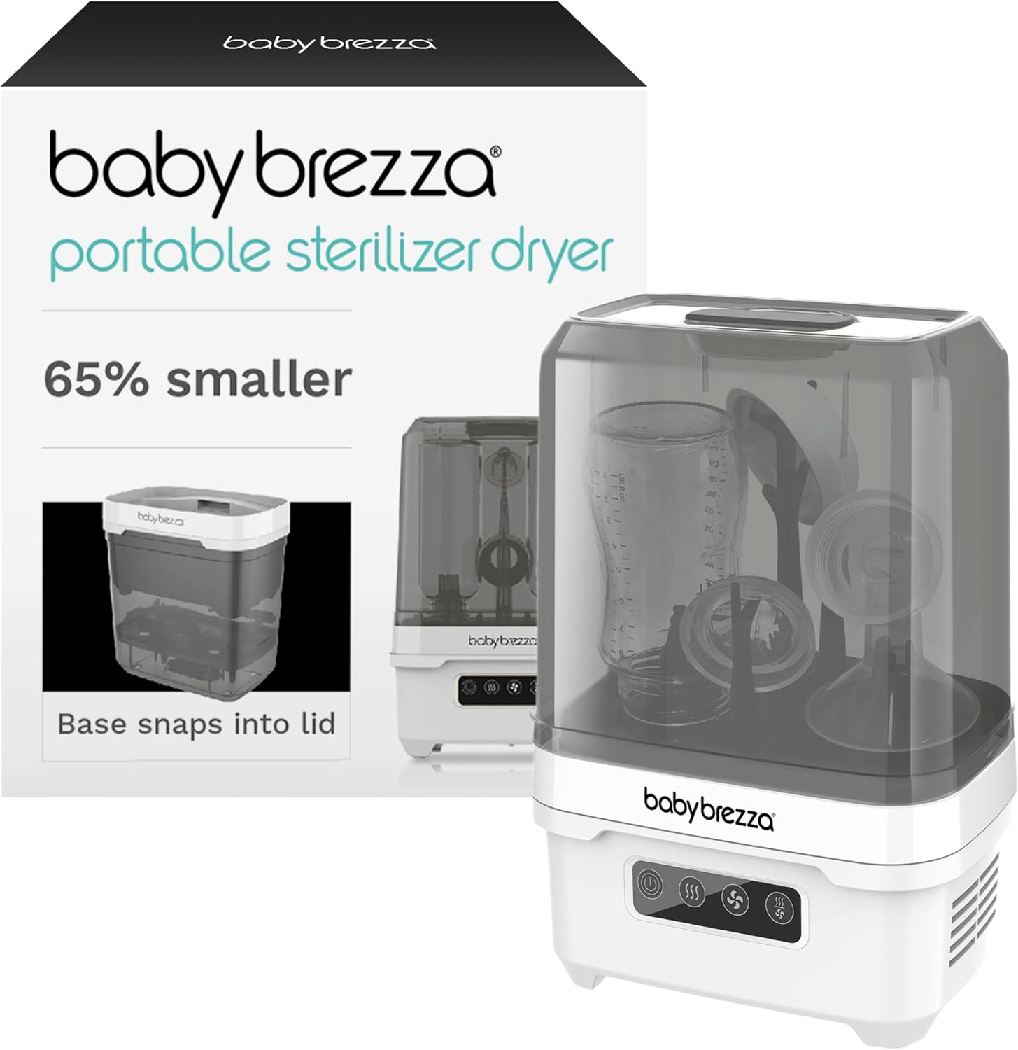 Baby Brezza Portable Baby Bottle Sterilizer and Dryer front view