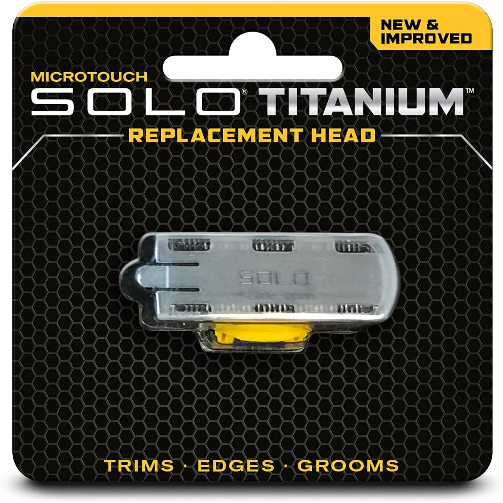 Micro Touch Titanium Solo replacement blade front view