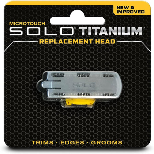 Micro Touch Titanium Solo replacement blade front view