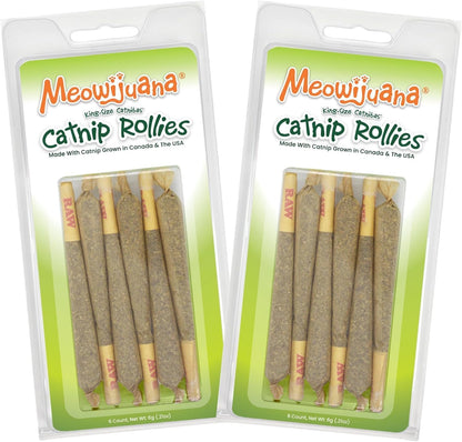 Meowijuana Meowi-Waui Bundle | King Size Catnip Rollies and Meowi-Waui | Hand Harvested and Rolled Dried High Potency Catnip | Grown in North America - Image 11