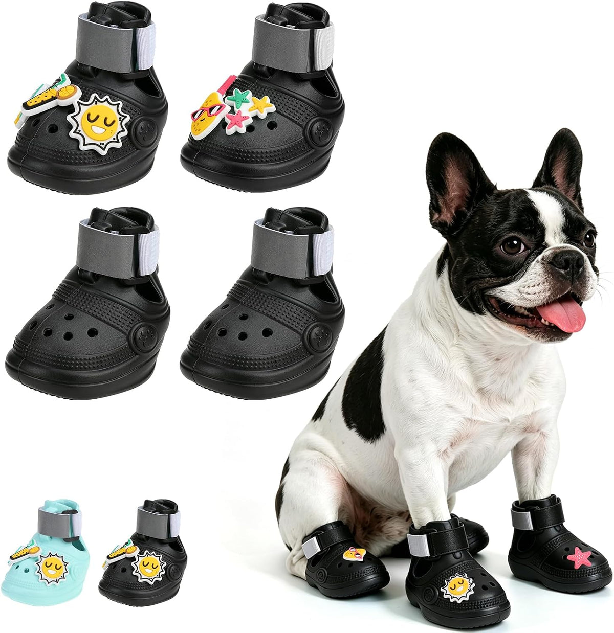 KOOLTAIL Dog Shoes for Hot Pavement, Waterproof Summer Pet Sandals Boots for Beach to Prevent Licking Paws, Breathable & Non Slip Dog Booties for Hardwood Floor Small Medium Large Dogs, Green L - Image 10