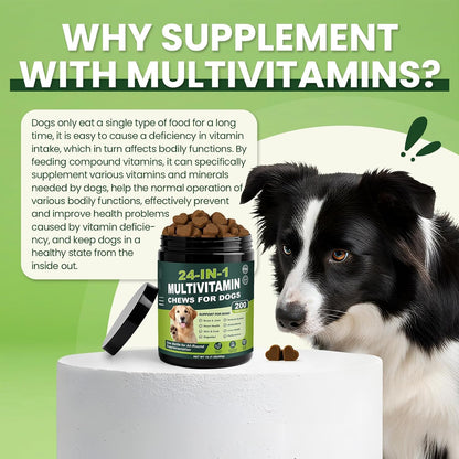 Tciika dog daily multivitamin ingredients list on back label