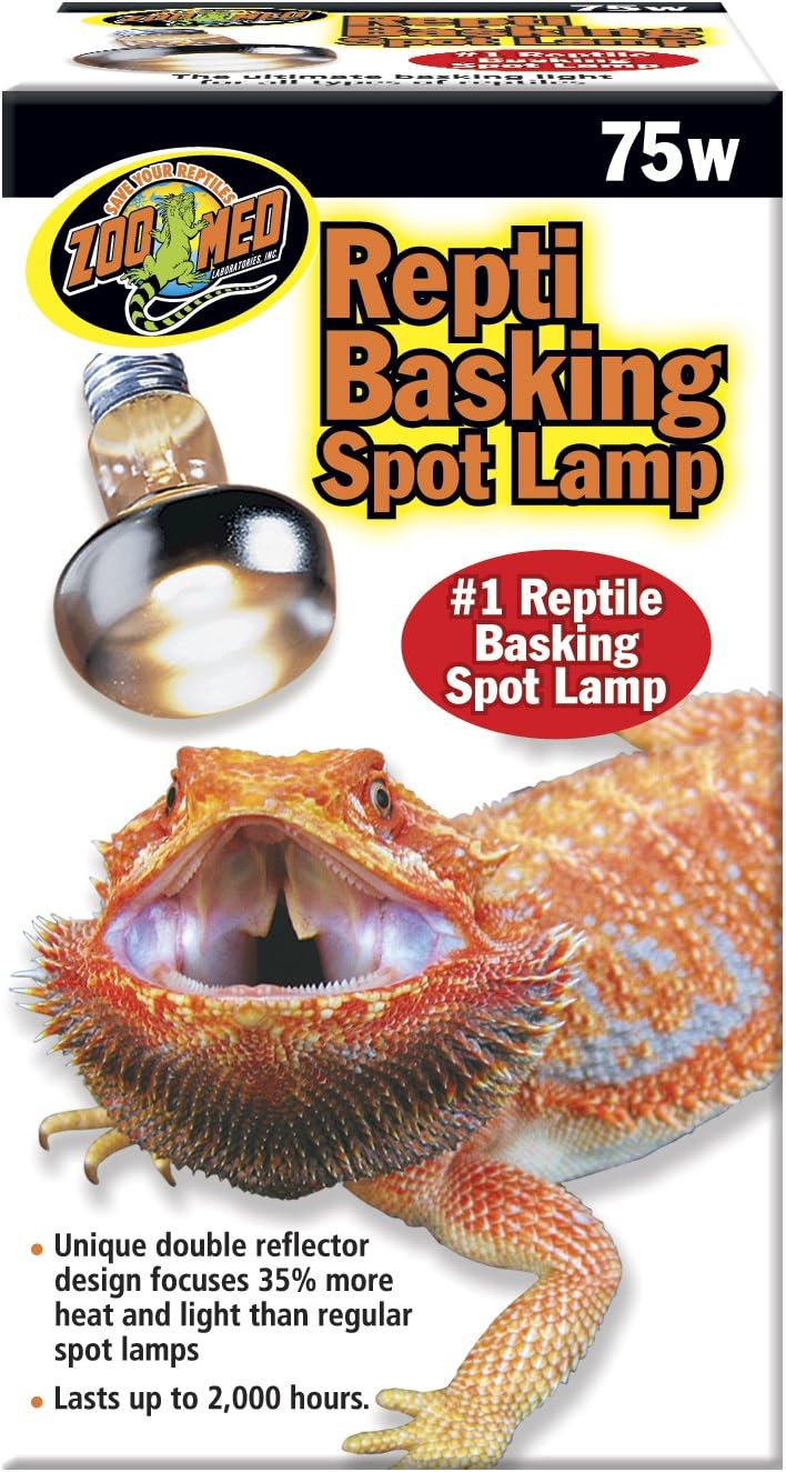 Zoo Med Basking Spot Lamp 75 Watt packaging front view authentic reptile heater India