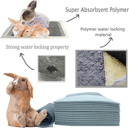 Demonstration of rabbit pee pad leak proof backing