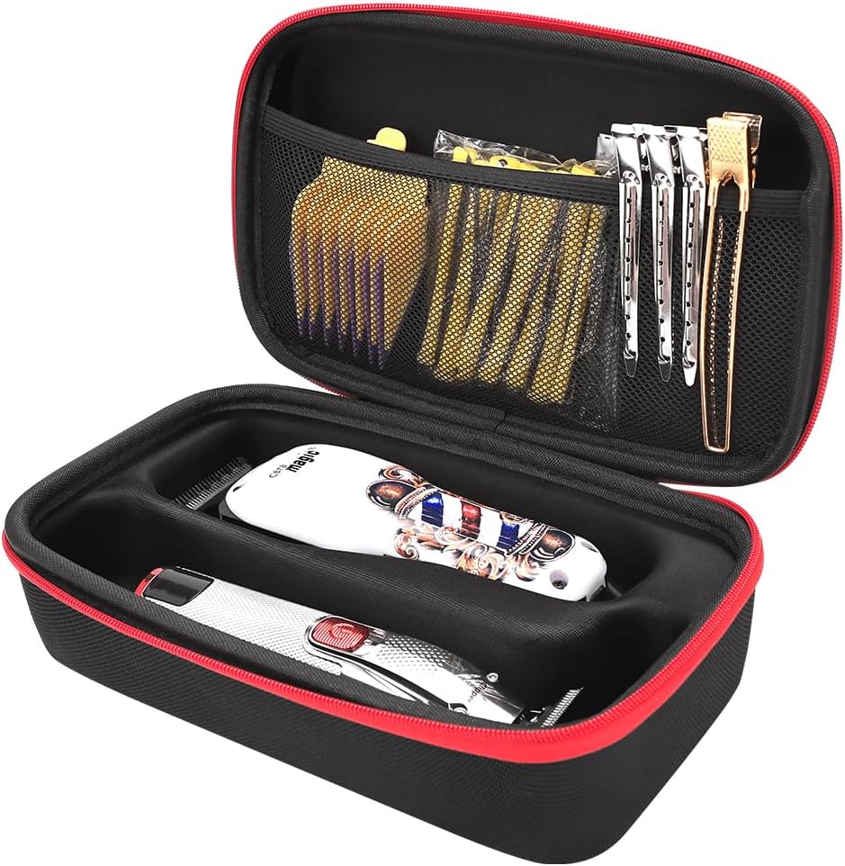 BarberTop Barber Tool Bag front view showcasing the sleek black hard shell exterior