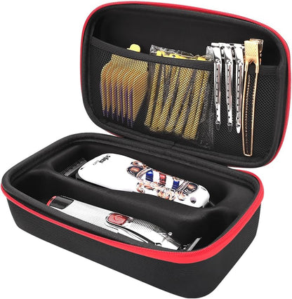 BarberTop Barber Tool Bag front view showcasing the sleek black hard shell exterior