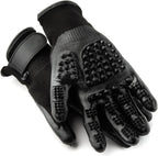 Easy hair removal demonstration from grooming glove