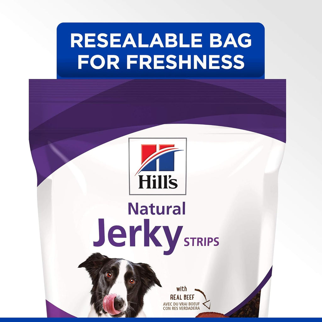 Close up of natural jerky strips for dogs