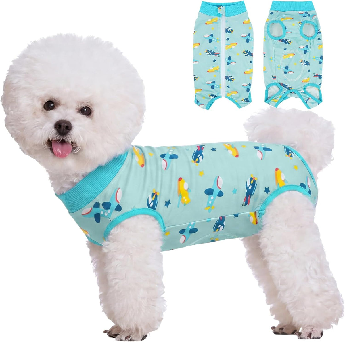 BRKURLEG Small Dog Recovery Suit After Surgery Female Male, Back Zipper Spay Recovery Suit for Dogs & Cats, Anti-Licking Puppy Surgical Onesie for Abdominal Wound, Cone Alternative, Orange M - Image 11