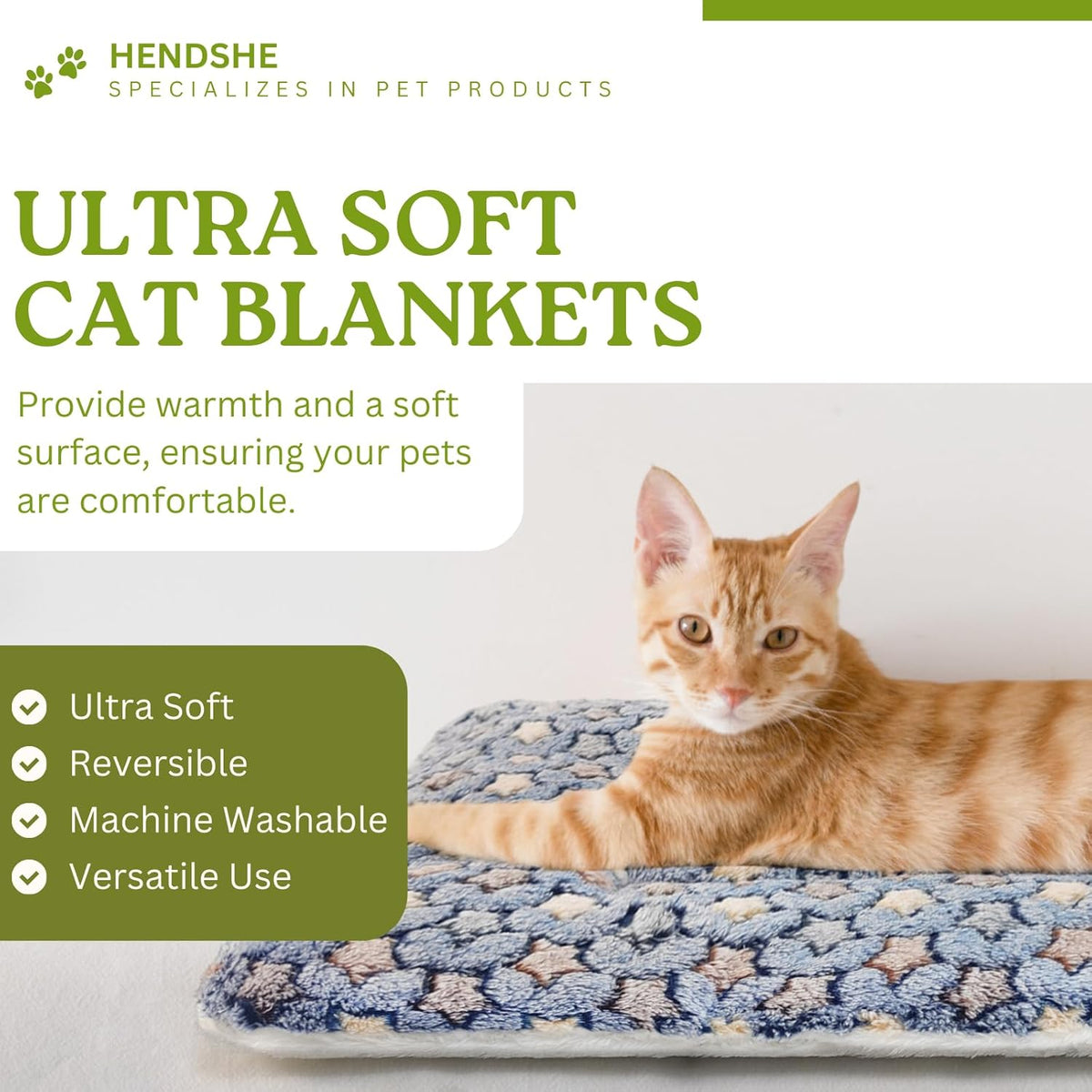 Two pack of reversible pet mats for indoor cats displayed on a living room sofa.