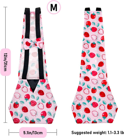 Three piece set of washable poultry nappies for pet ducks
