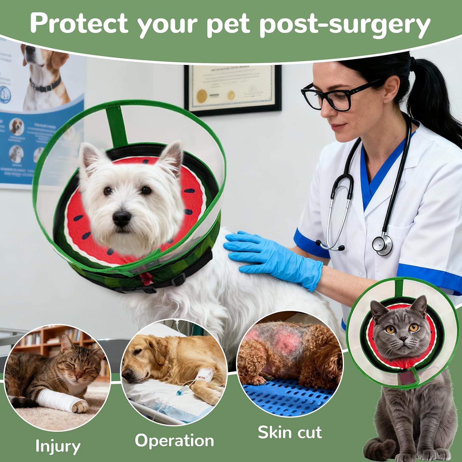 Inflatable medical dog collar air valve inflation process
