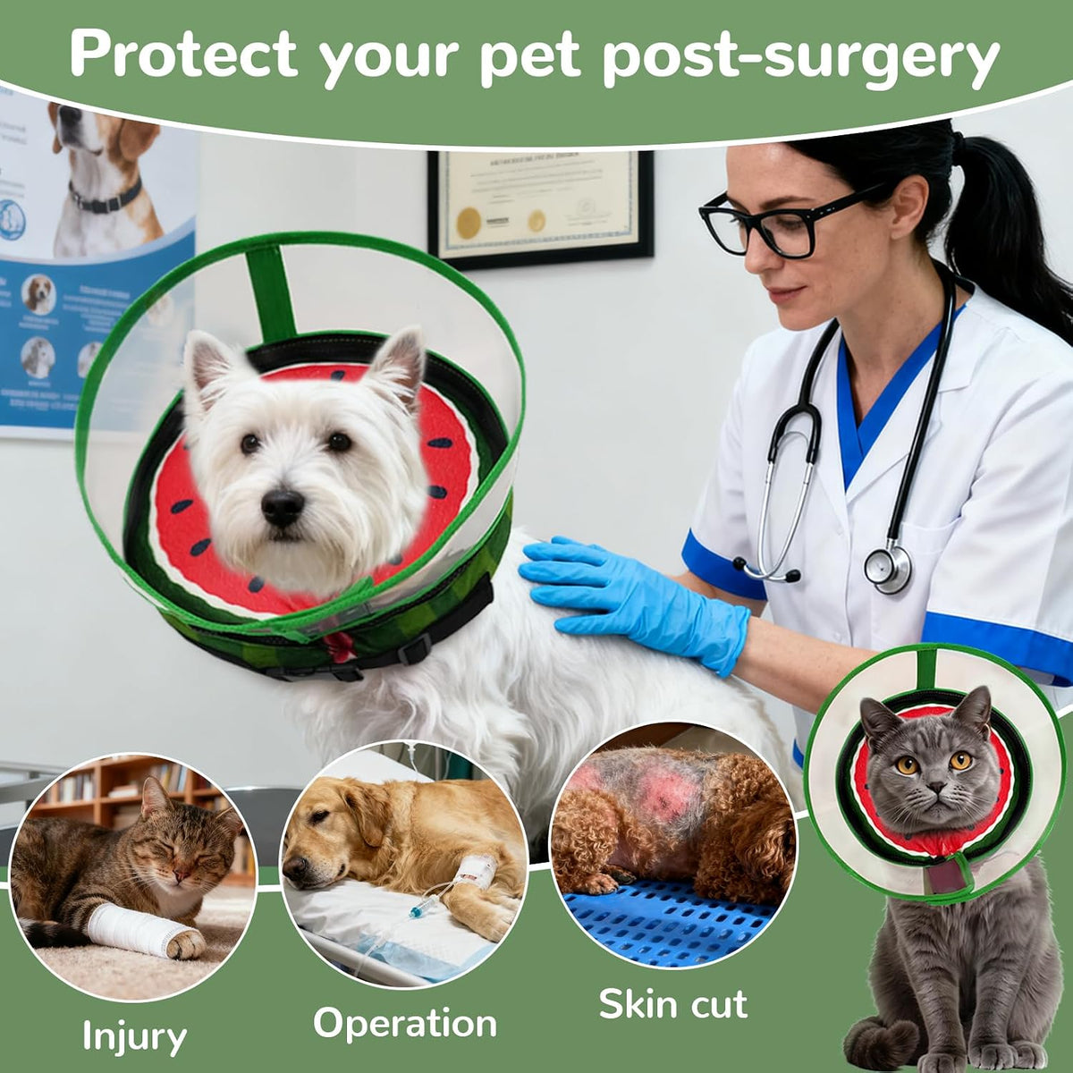 Inflatable medical dog collar air valve inflation process