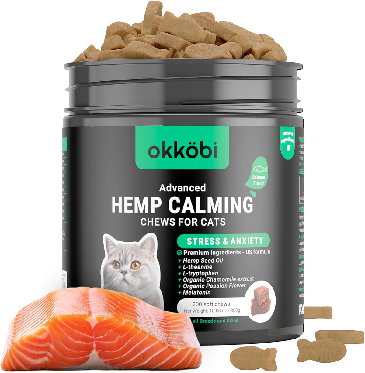Zeno Hemp Calming Chews for Cats front packaging view