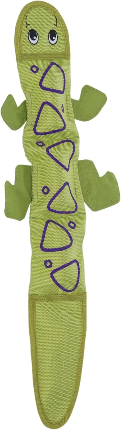Outward Hound Fire Biterz Yellow Lizard Plush Firehose Material Interactive Dog Toy, Large - Image 15
