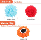 Fluffy Havanese puppy wearing a colorful soft chiffon pet flower charm