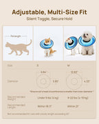 PetThem cat recovery collar adjustable secure fit mechanism view.