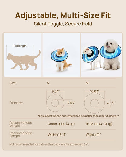 PetThem cat recovery collar adjustable secure fit mechanism view.