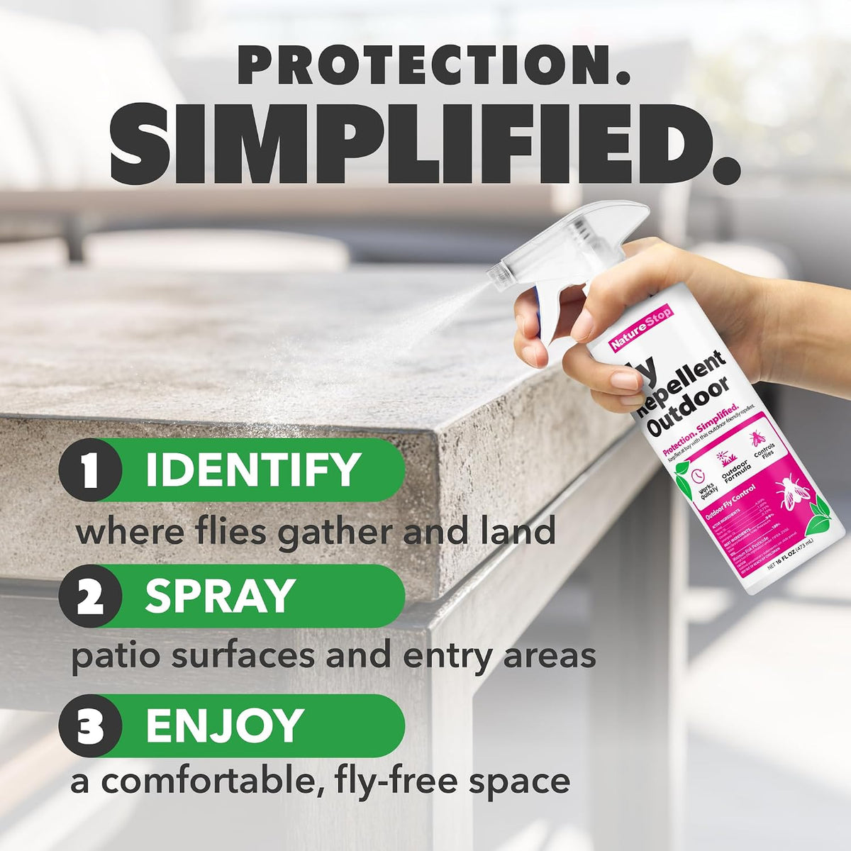 NatureStop 16 ounce authentic USA imported fly control product