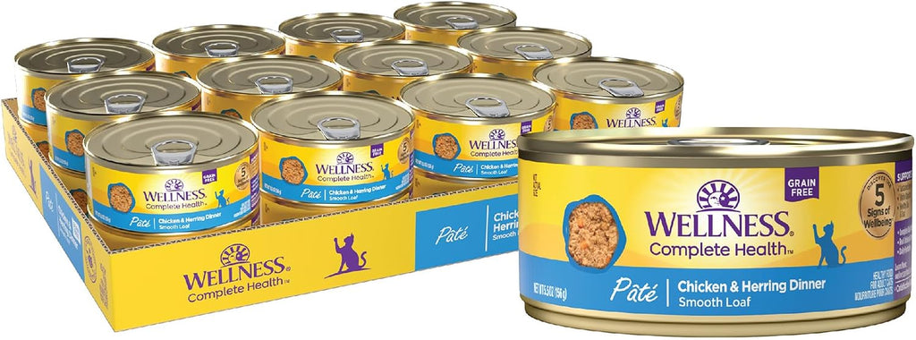 Wellness Complete Health Pate Adult Canned Wet Cat Food, Natural, Protein Rich, Grain Free, Turkey and Salmon Dinner Recipe, 3 oz, Pack of 24 Cans - Image 15