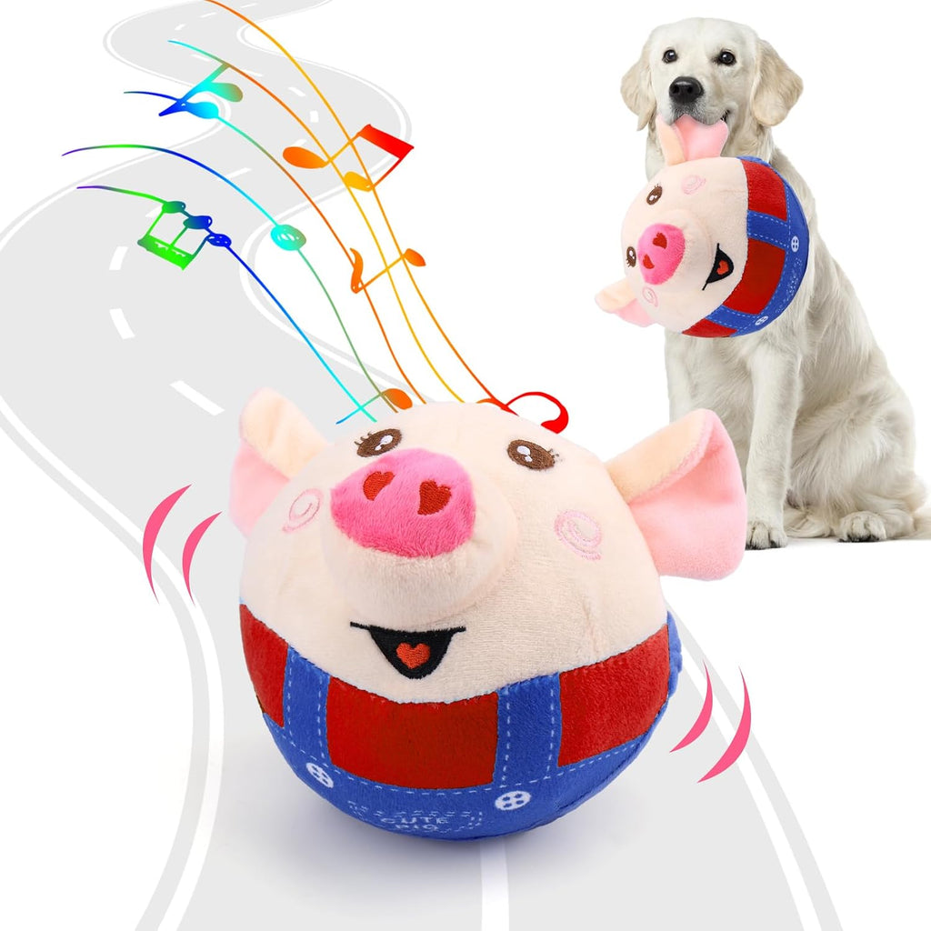 BABORUI Interactive Dog Toys Pig, Jumping Squeaky Dog Toys with Recording and Music Modes, Rechargeable Moving Dog Chew Toys for Small/Medium/Large Dogs to Keep Them Busy(Blue Pig) - Image 15
