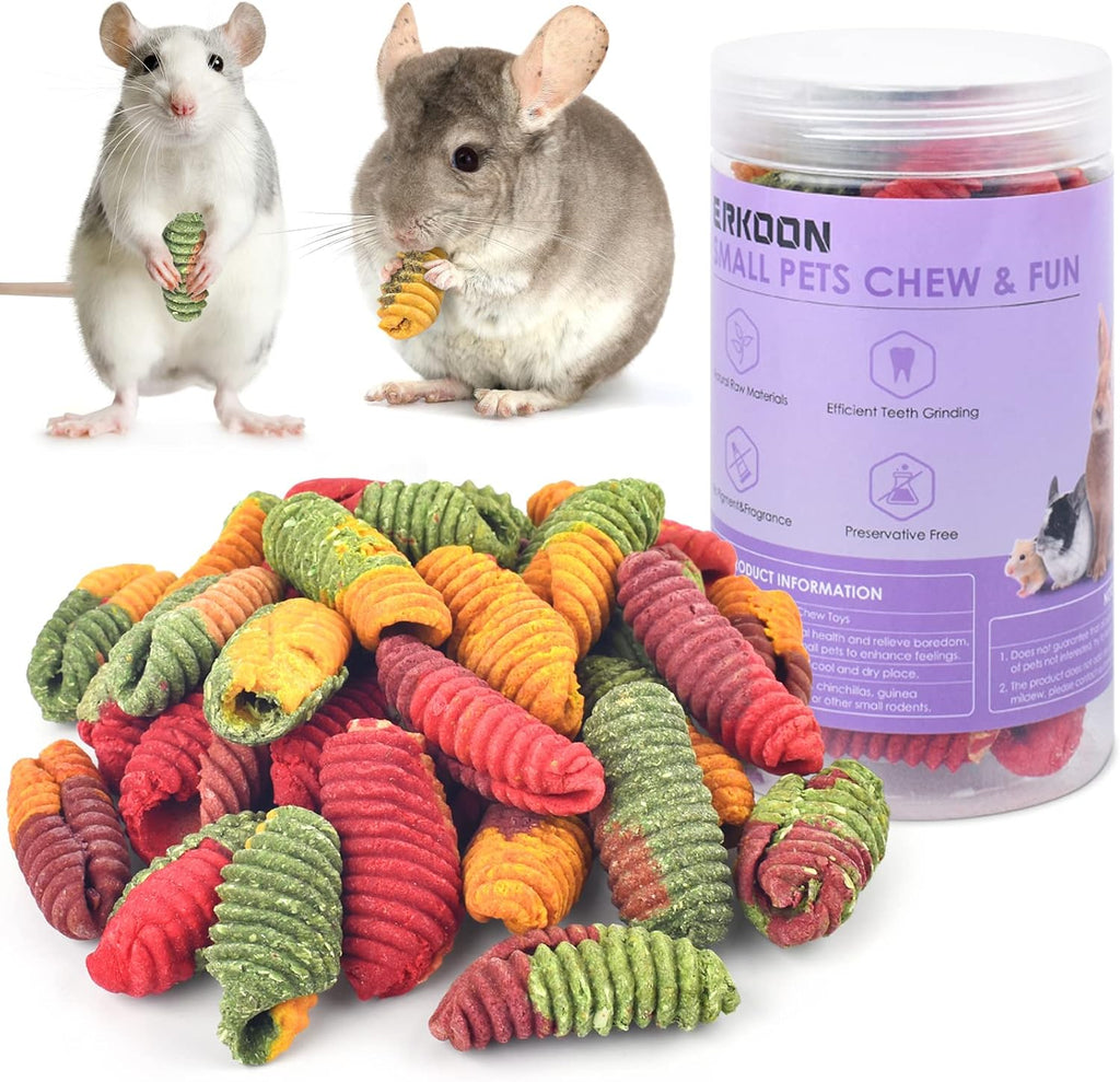 ERKOON Chinchilla Treats, Chew Toys for Teeth for Rabbit Guinea Pig Gerbil Rat Dwarf Hamster(Small Size) - Image 9
