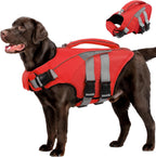 Durable pet life vest with reflective stripes and foam padding