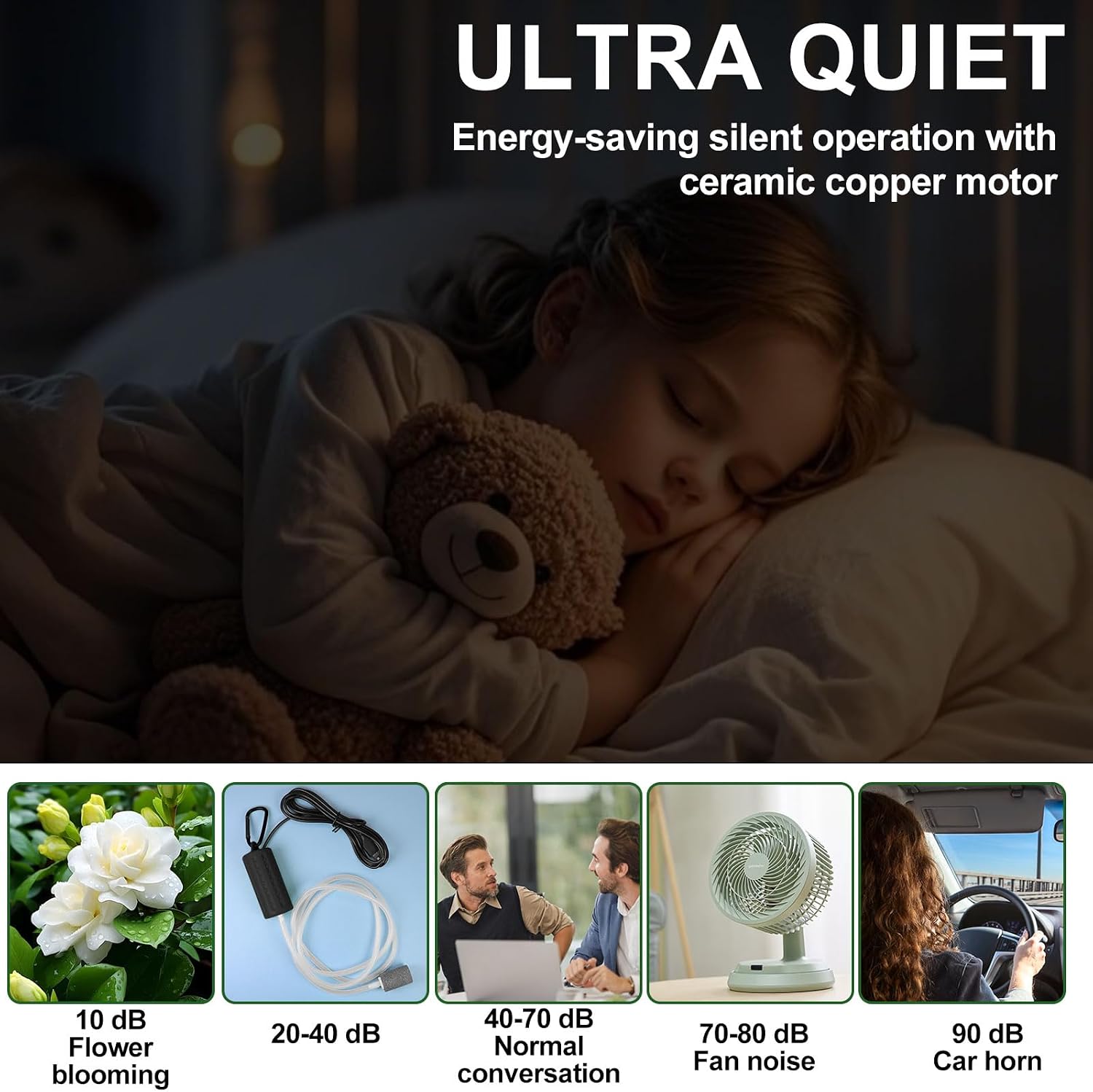 Components included in the Uncle Yang aquarium air pump set