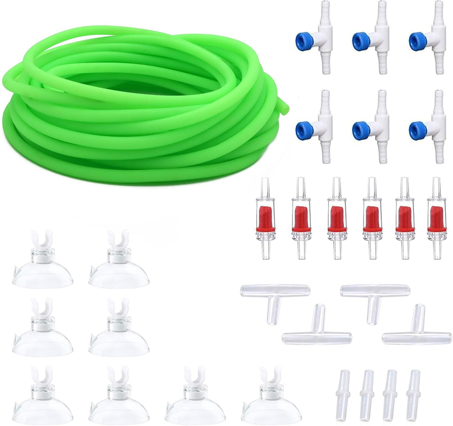Premium 25FT 3/16inch Air Hose for Aquarium with Connector,Check Valve, Control Valve Accessories (Translucent, 25 ft.) - Image 9