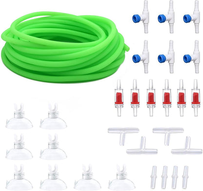 Premium 25FT 3/16inch Air Hose for Aquarium with Connector,Check Valve, Control Valve Accessories (Translucent, 25 ft.) - Image 9