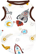 PETCARE Cute Cartoon Cat Shirts for Cats Only Soft Cotton Tshirts Brown Spaceship Cat Clothes for Cats Only Female Male Small Breeds Pet Pajamas Sleeveless Pet Tank Top Spring Summer Kitten Clothes - Image 9