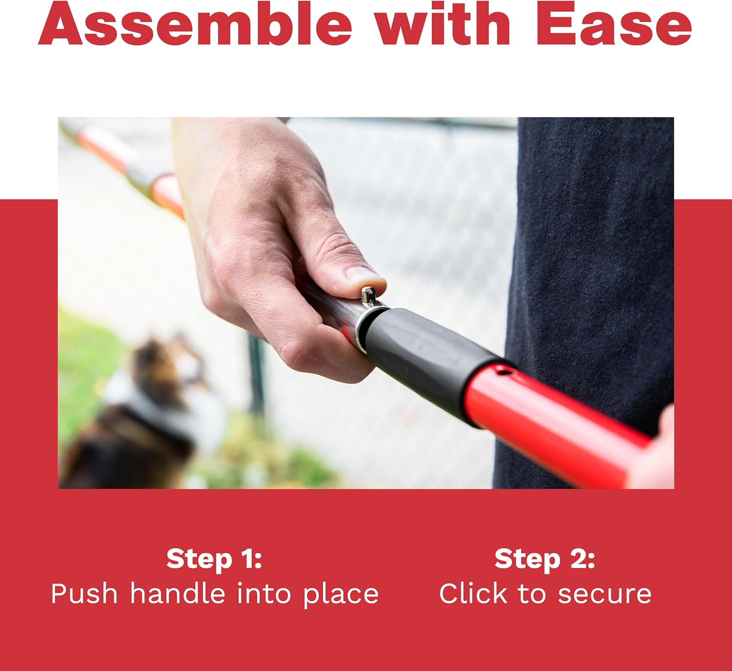Pawler heavy duty dog poop picker upper being used on backyard lawn.