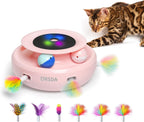 ORSDA 2in1 Interactive Toys for Indoor Cats, Timer Auto On/Off, Cat Toy Balls & Ambush Electronic Cat Mice Toy for Entertainment with 6pcs Feathers, Dual Power Supplies - Image 12