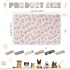 Soft flannel guinea pig fleece blanket with paw print pattern