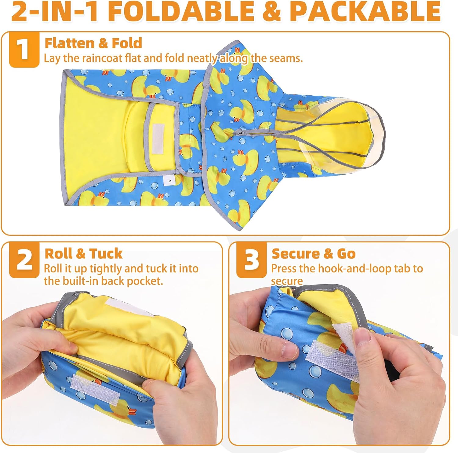 KOOLTAIL cartoon pattern small medium dog raincoat outdoor walking gear