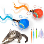 BABORUI Interactive Cat Toy Ball - Automatic Interactive Cat Toys for Indoor Cats with 3 Tails, 2 Speeds Rechargeable Cat Enrichment Toys for Small/Medium/Large Cats to Keep Them Busy(Blue) - Image 9