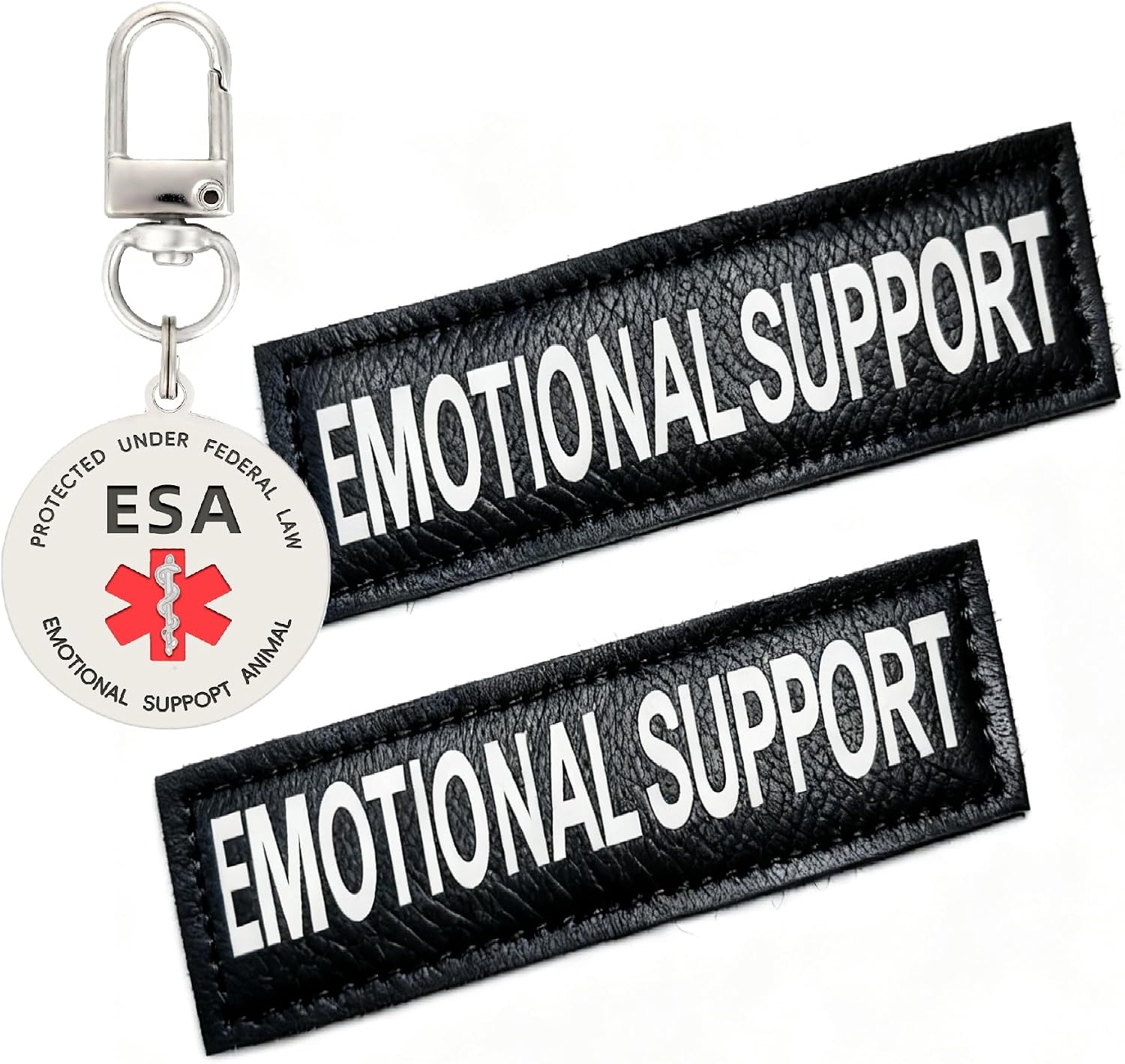 Service Dog Patches 2Pcs, Servcie Dog ID Tag Easily Attach to Collar, Harness, Vest (Medium- 1.18 x 4.33) - Image 9
