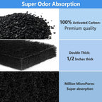 Demonstration of inserting the thick black carbon sponge pad into a waste drawer