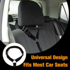Car headrest attachment loop for pet safety belt