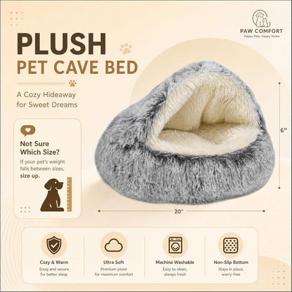 Side angle of ShinHye round cat cave showing hooded entrance