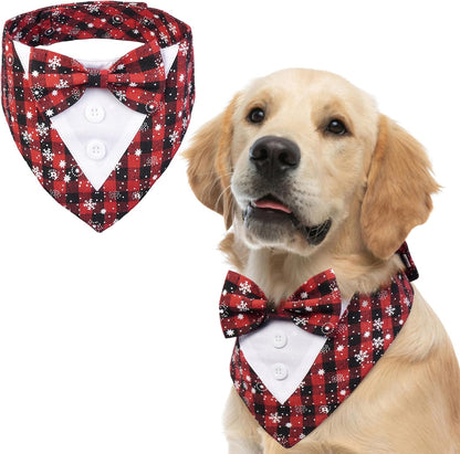 FUAMEY Dog Tuxedo American Flag for Medium Dogs,Dog Formal Suit Dogs Attire Pet Bow Tie Puppy Party Costumes Cat Tux Outfits Pets Bandana Cosplay Adjustable Bowties 4th of July Independence Day M - Image 11