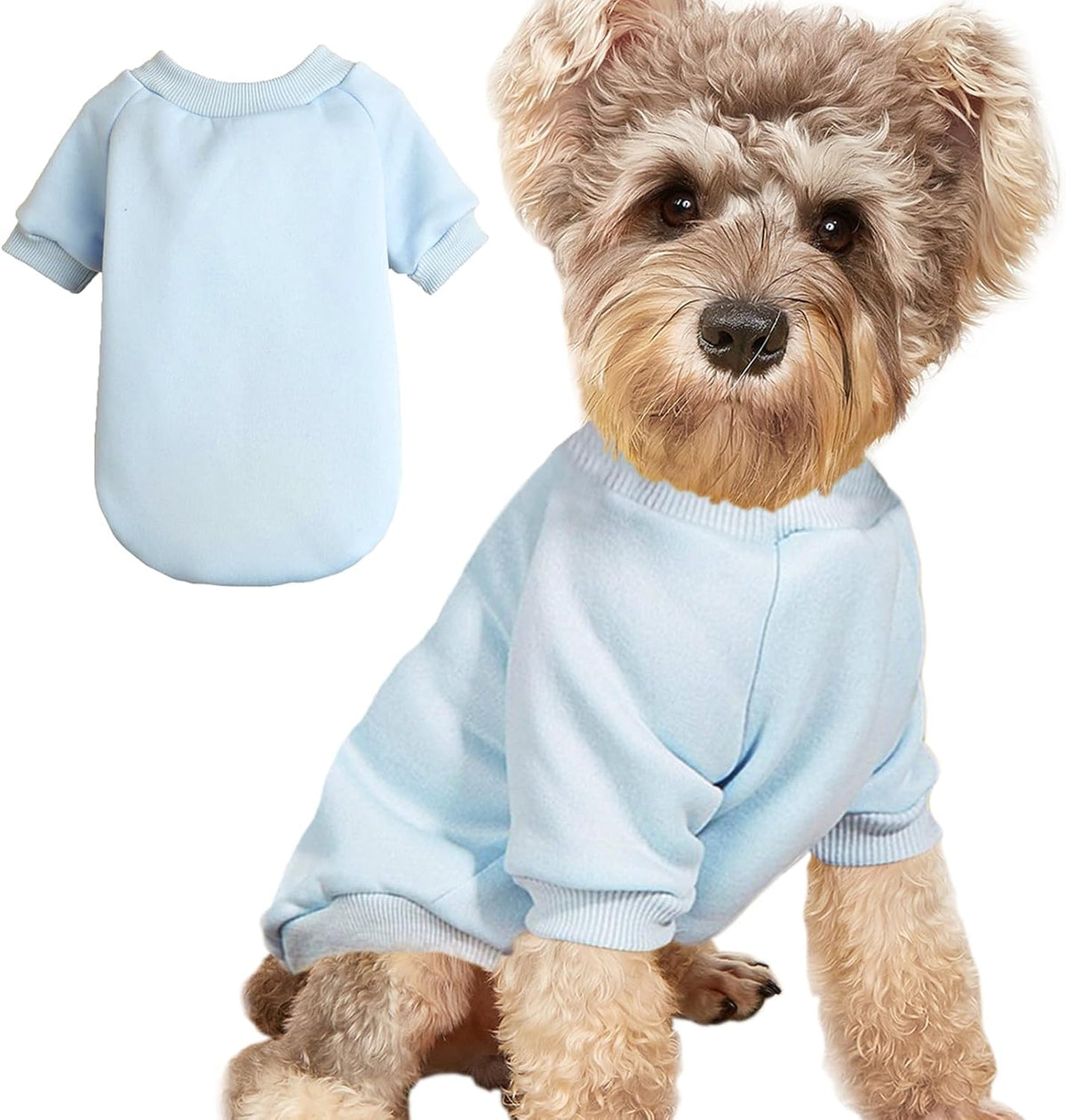 Puppy Sweater for Small Dogs Clothes Warm Winter Cat Clothe Pet Sweatshirt Knitwear Doggie Kitten Clothing, Green, Medium - Image 12