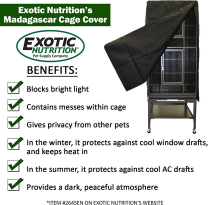 Exotic Nutrition durable hook and loop front flap access cover