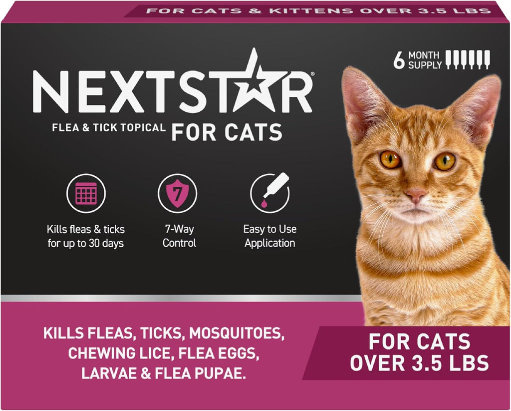 NEXTSTAR Flea and Tick Prevention for Cats, Repellent and Control, Fast Acting Waterproof Topical Drops, Flea Prevention for Cats Over 3.5 lbs, 3 Monthly Doses - Image 11