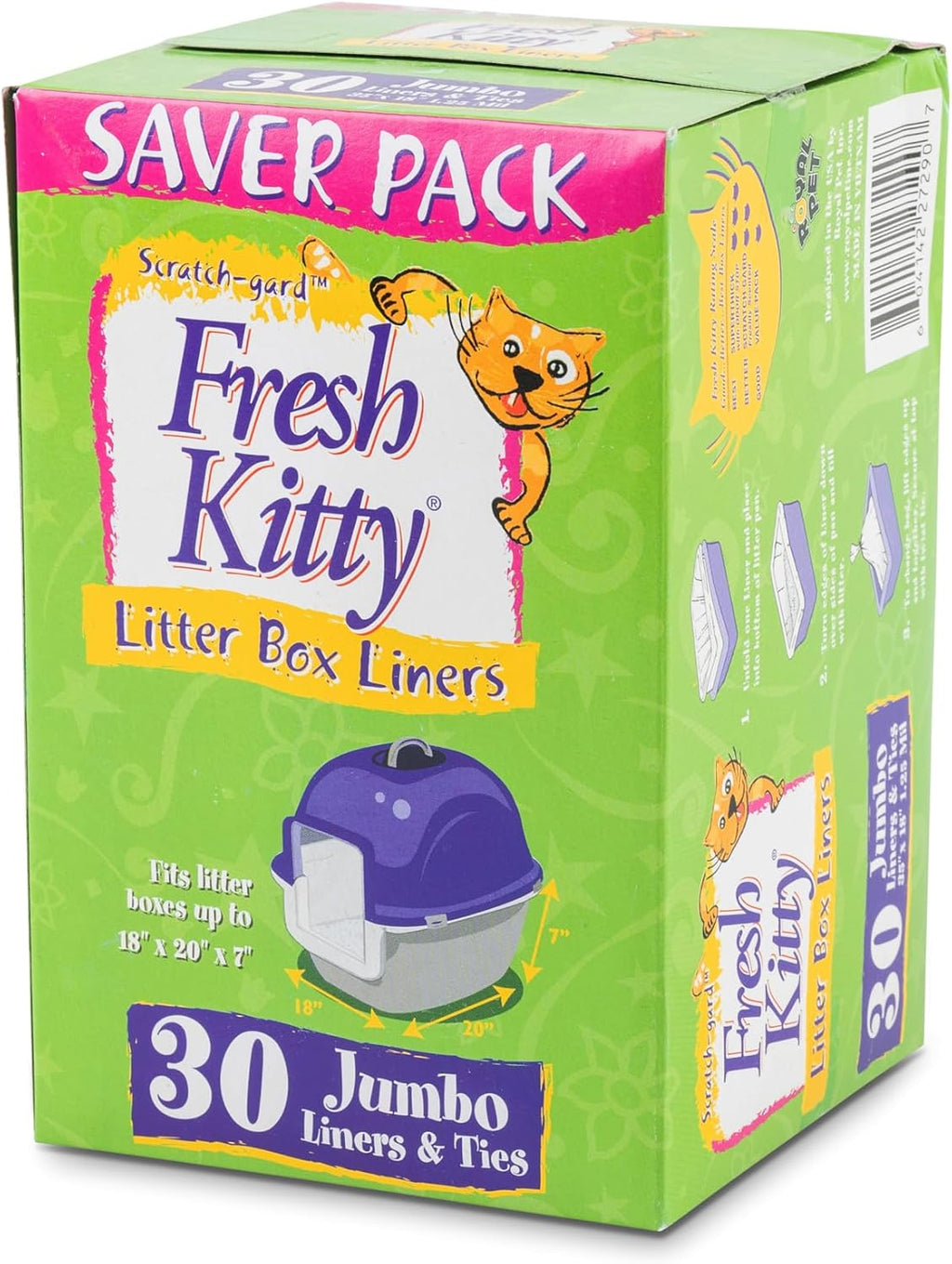 Fresh Kitty cat litter bags product box packaging