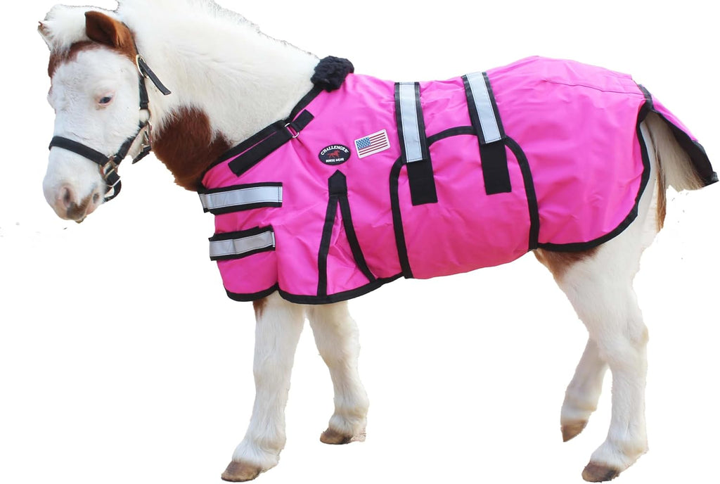 Challenger 150g quilted polyfill insulation interior lining view of the foal winter blanket